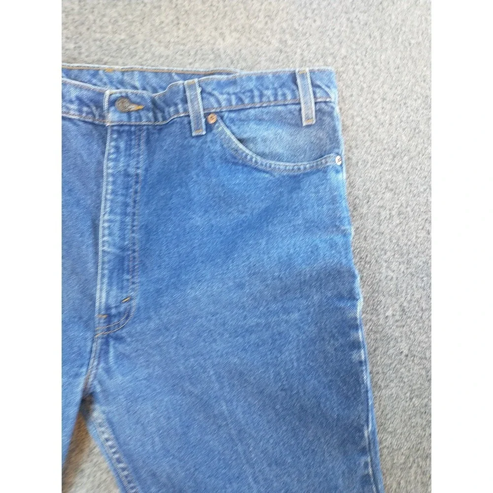 Levis 517 Orange Tab Mens 42x29 Medium Wash Blue Bootcut Jeans Vintage Made USA
